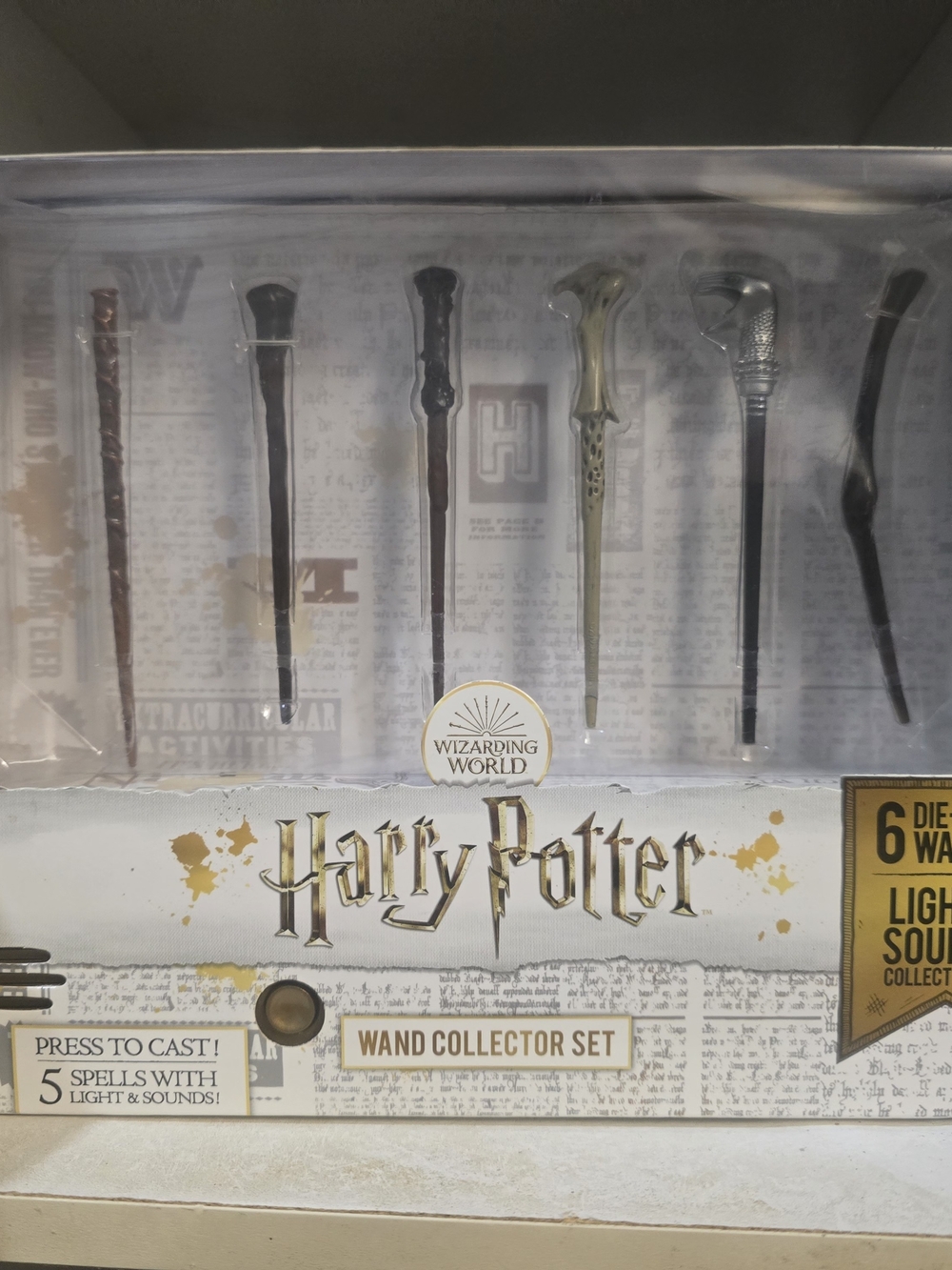 Harry Potter Die-Cast Wands Collector Set - Multi Metallic With Sounds New